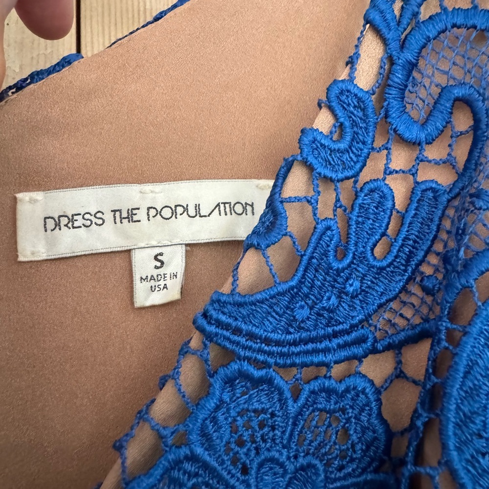 Dress The Population cocktail dress - cobalt - Picture 3 of 6